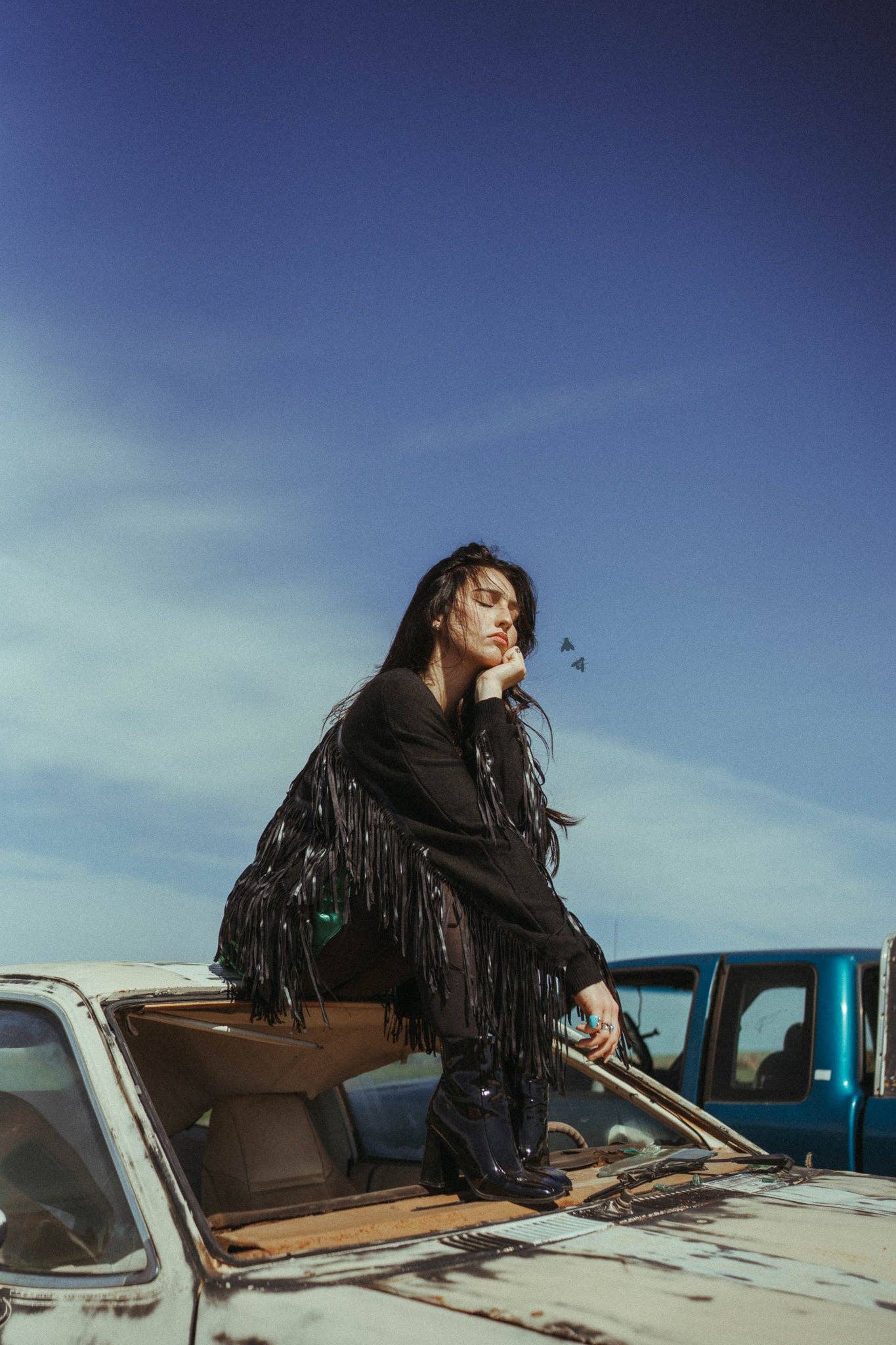 FRINGE FINATIC CARDIGAN * TUXEDO