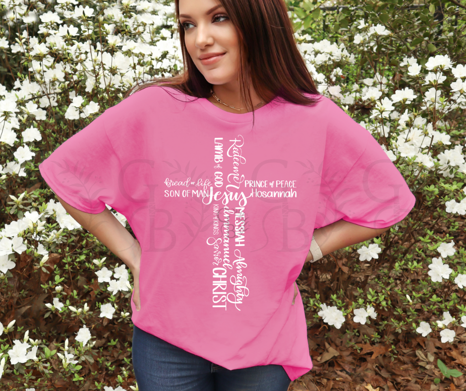 Names of Jesus Cross T-Shirt