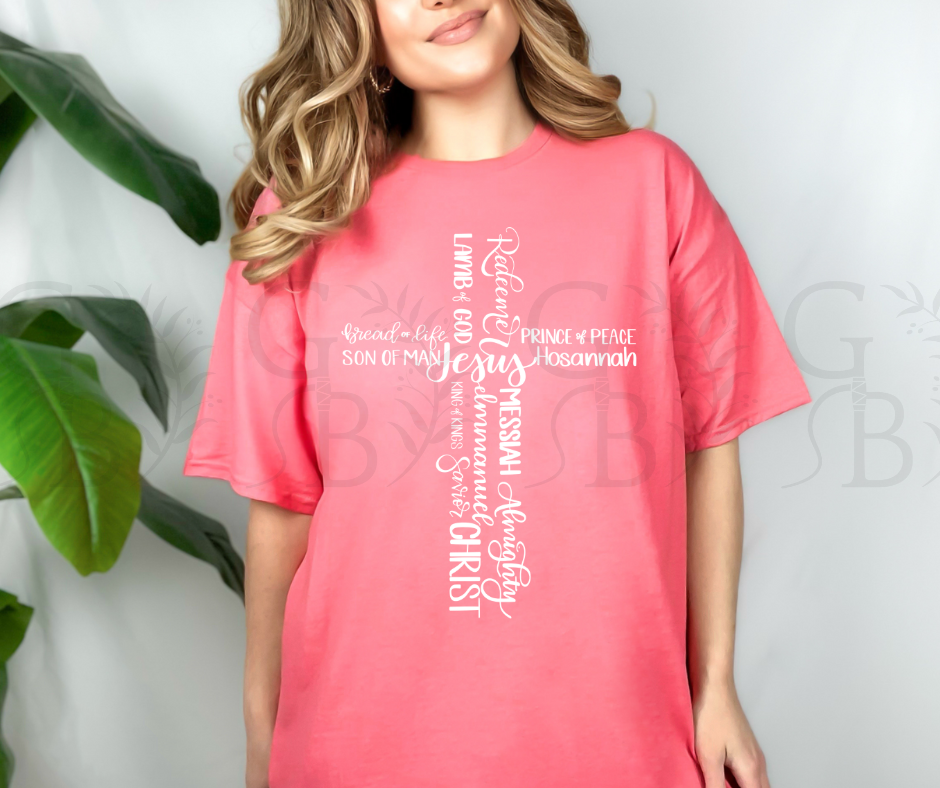 Names of Jesus Cross T-Shirt