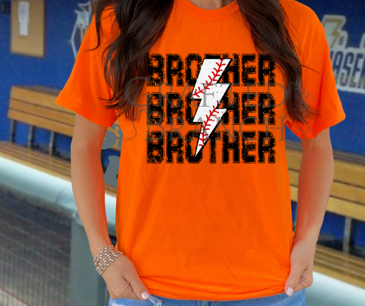 Baseball Lightning Bolt - Brother