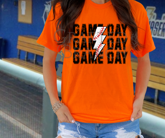 Baseball Lightning Bolt - Game Day