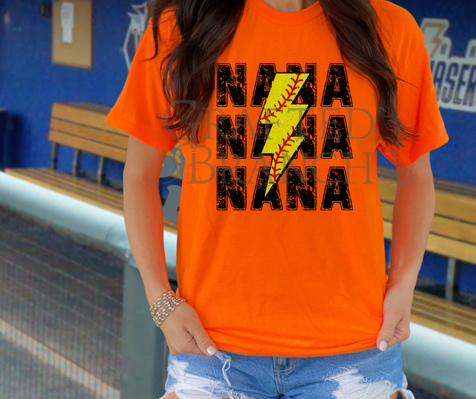 Softball Lightning Bolt - Nana
