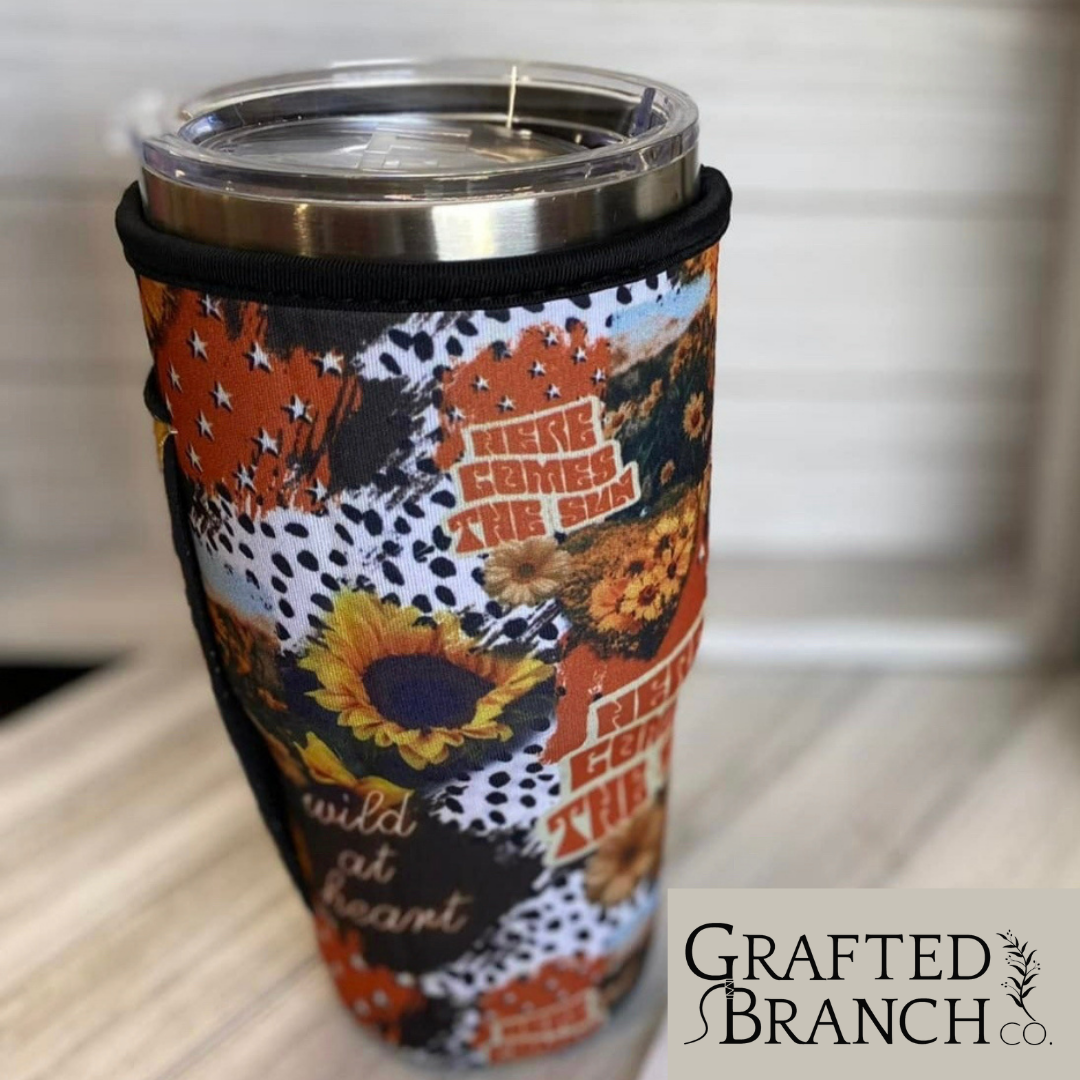 Neoprene 30 oz Tumbler Cover - Here Comes the Sun