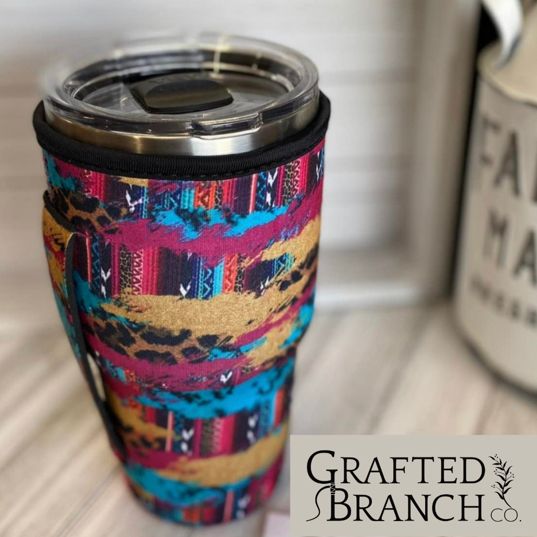Neoprene 30 oz Tumbler Cover - Serape