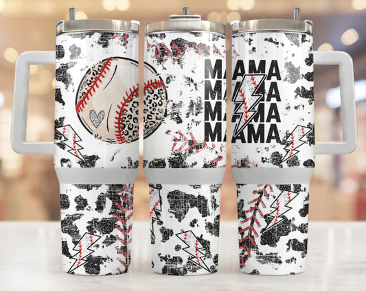 Baseball Mama 40oz Tumbler with Handle