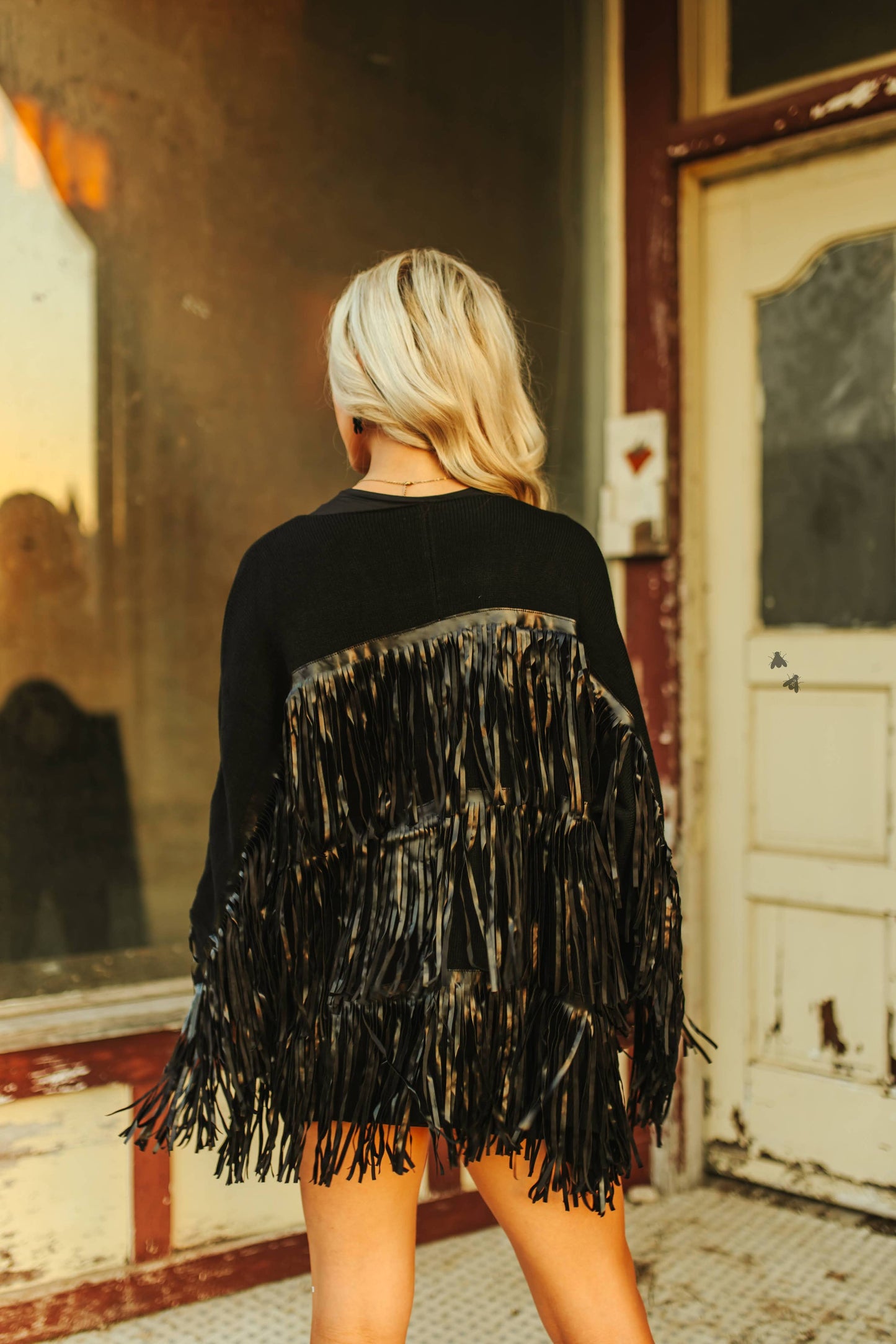 FRINGE FINATIC CARDIGAN * TUXEDO