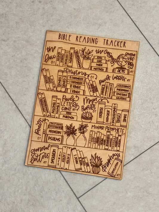Wooden Bible Reading Tracker - Color As You Go