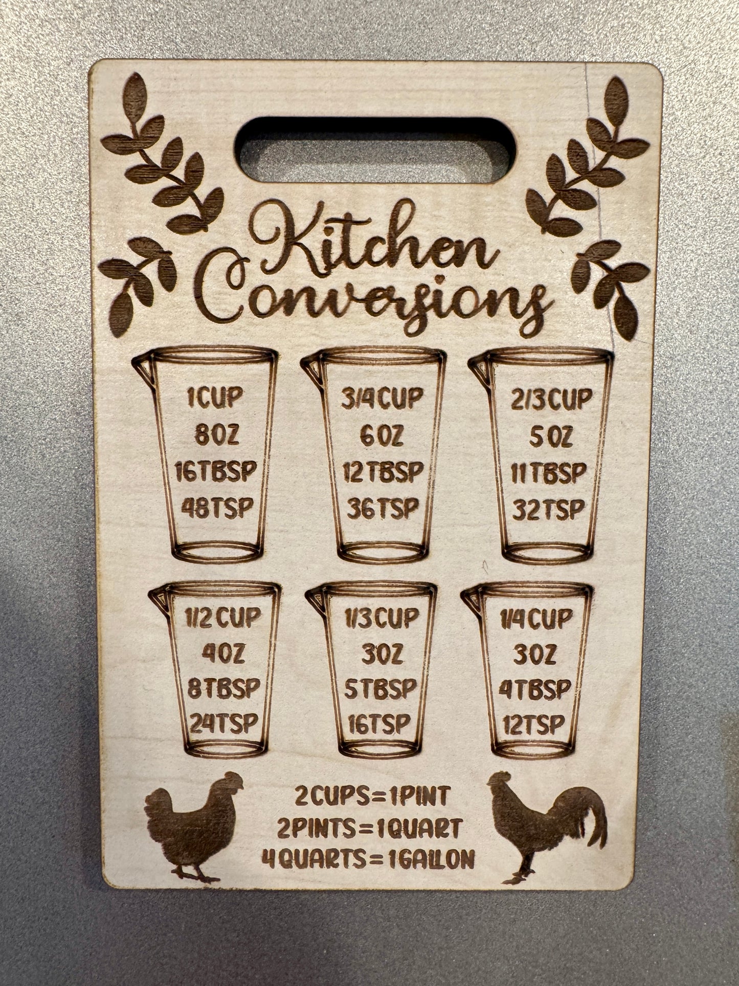 Kitchen Conversion Magnet - Chickens