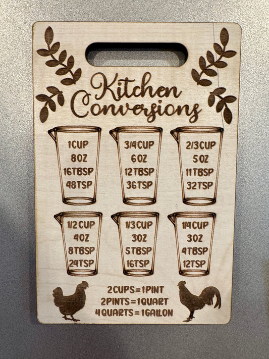 Kitchen Conversion Magnet - Chickens