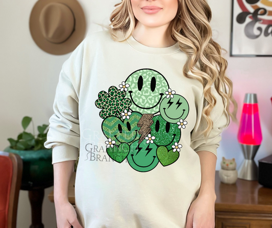 St. Patrick's Day Groovy Smile Shirt