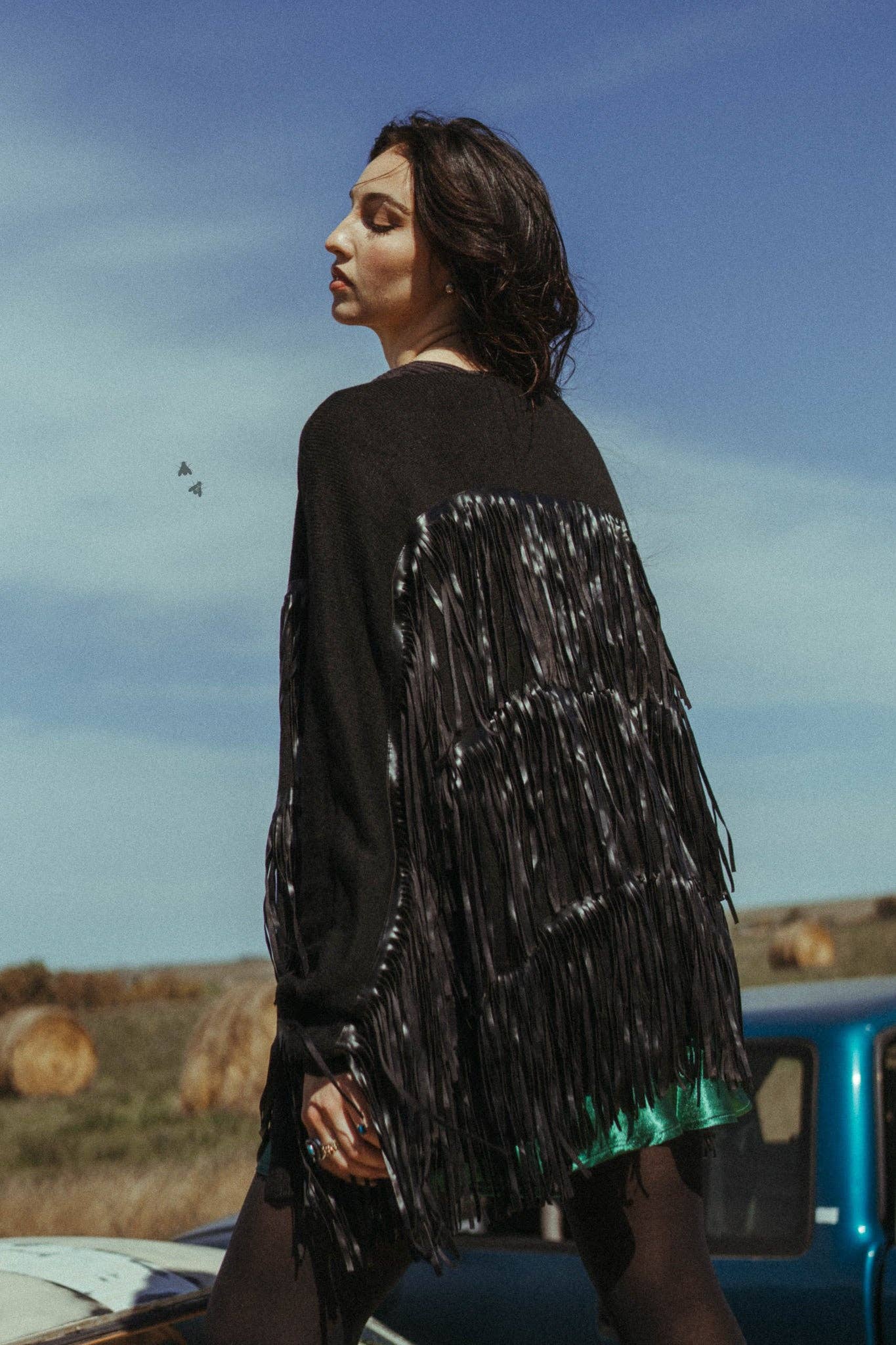 FRINGE FINATIC CARDIGAN * TUXEDO