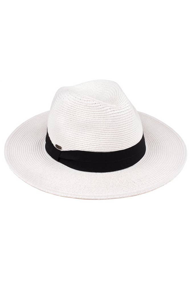 C.C Adjustable String Straw Hat - White